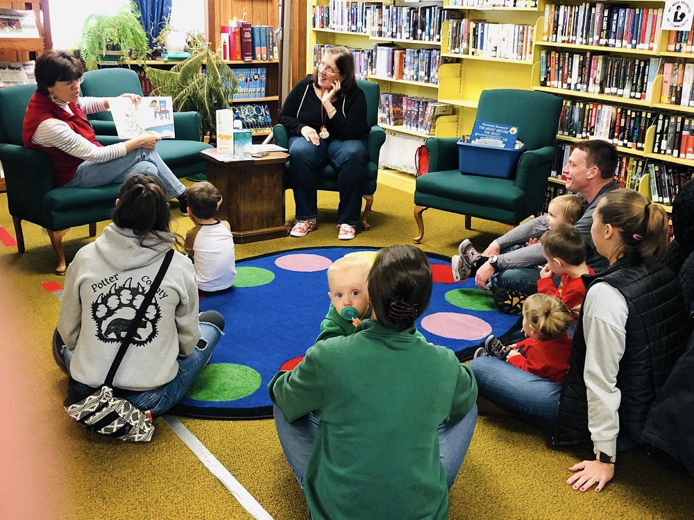 story hour at the library